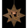 Window Picture Star "Snow Man" - 31x31x5 cm / 12.2x12.2x2 inch