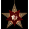 Window Picture Star "Santa's Little Helper" White/Red - 30,5x29x6 cm / 12x11.4x2.4 inch