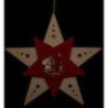 Window Picture Star "Santa's Little Helper" White/Red - 30,5x29x6 cm / 12x11.4x2.4 inch
