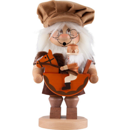 Räuchermännchen Wichtel mit Reiterlein - 28,5 cm