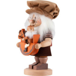 Räuchermännchen Wichtel mit Reiterlein - 28,5 cm