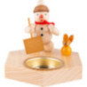 Kerzenhalter Schneemann mit Schieber - 8,5 cm