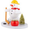 Kerzenhalter Schneemann Eishockeyspieler - 8 cm