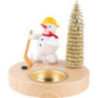 Candle Holder - Snowman Ice Hockey Player - 10 cm / 3.9 inch