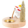 Kerzenhalter Schneemann Eishockeyspieler - 10 cm