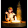 Candle Holder - Snowman Ice Hockey Player - 10 cm / 3.9 inch