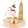 Candle Holder - Snowman with Snowshoe - 10 cm / 3.9 inch