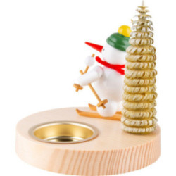 Candle Holder - Snowman with Snowshoe - 10 cm / 3.9 inch
