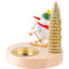Candle Holder - Snowman with Snowshoe - 10 cm / 3.9 inch