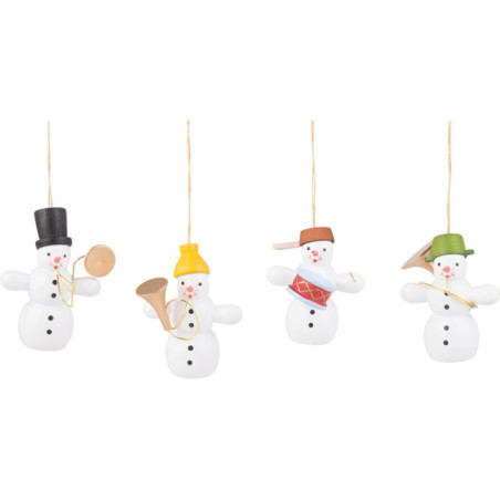 Christbaumschmuck Schneemannquartett - 6 cm