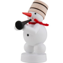 Schneemann-Musikant mit Klarinette - 8 cm
