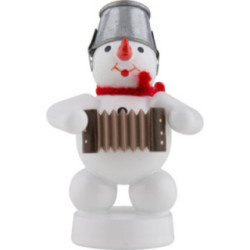 Snowman-Musician with Accordion - 8 cm / 3 inch