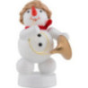 Schneemann Musikant mit Waldhorn - 8 cm