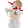 Schneemann Musikant mit Waldhorn - 8 cm