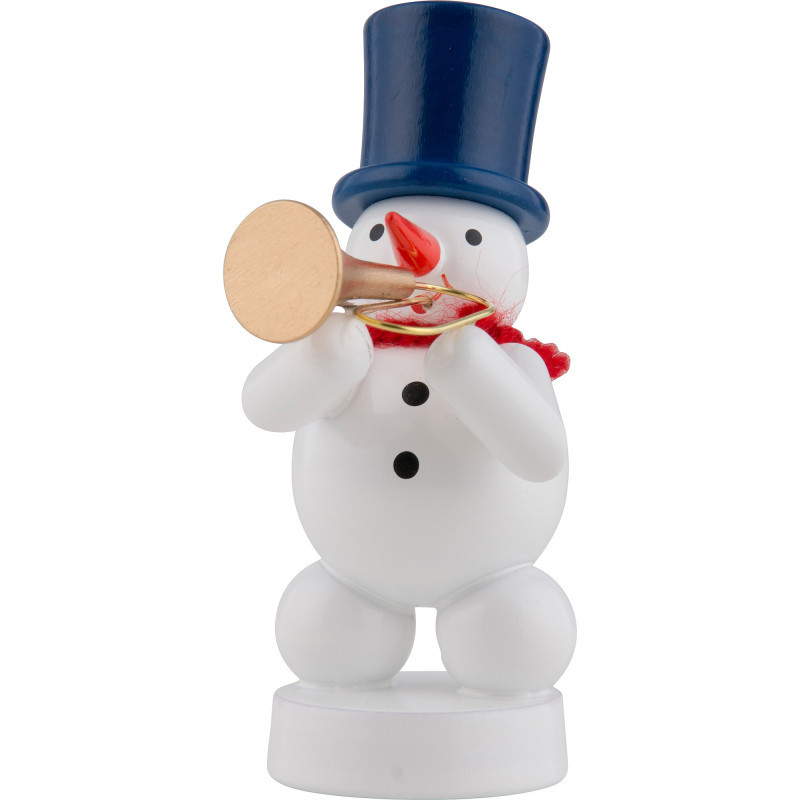 Schneemann Musikant mit Trompete - 8 cm