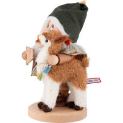 Räuchermännchen Wichtel Alpakafreund - 25,5 cm