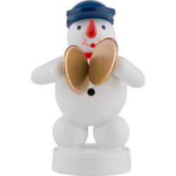 Schneemann Musikant mit Becken - 8 cm