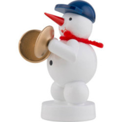 Schneemann Musikant mit Becken - 8 cm