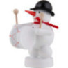 Schneemann Musikant mit Pauke - 8 cm