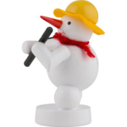 Schneemann Musikant mit Oboe - 8 cm