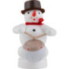 Schneemann Musikant mit Trommel - 8 cm