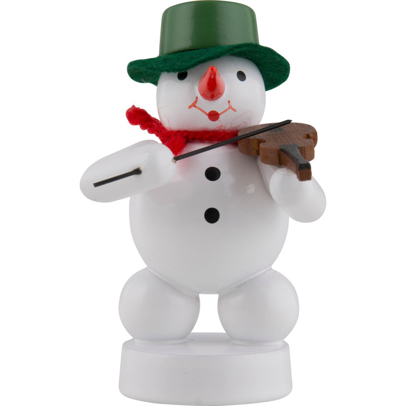 Schneemann Musikant mit Geige - 8 cm