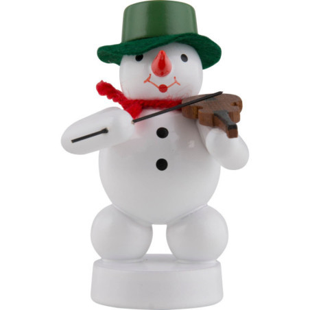 Schneemann Musikant mit Geige - 8 cm