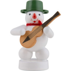 Schneemann Musikant mit Gitarre - 8 cm