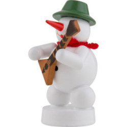 Schneemann Musikant mit Balalaika - 8 cm