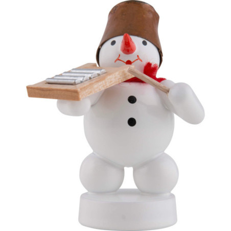 Snowman Musician with Washboard - 8 cm / 3 inch