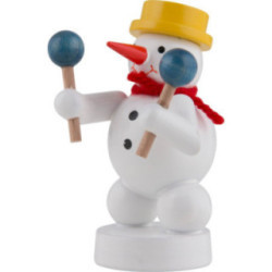 Snowman Musician with Maracas - 8 cm / 3 inch