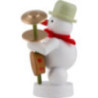 Schneemann Musikant mit Stampfgeige - 8 cm