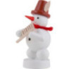 Schneemann Musikant mit Kamm - 8 cm