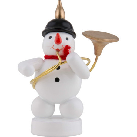 Schneemann Musikant mit Sousaphon - 8 cm