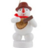 Schneemann Musikant mit Mandoline - 8 cm