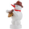 Schneemann Musikant mit Mandoline - 8 cm