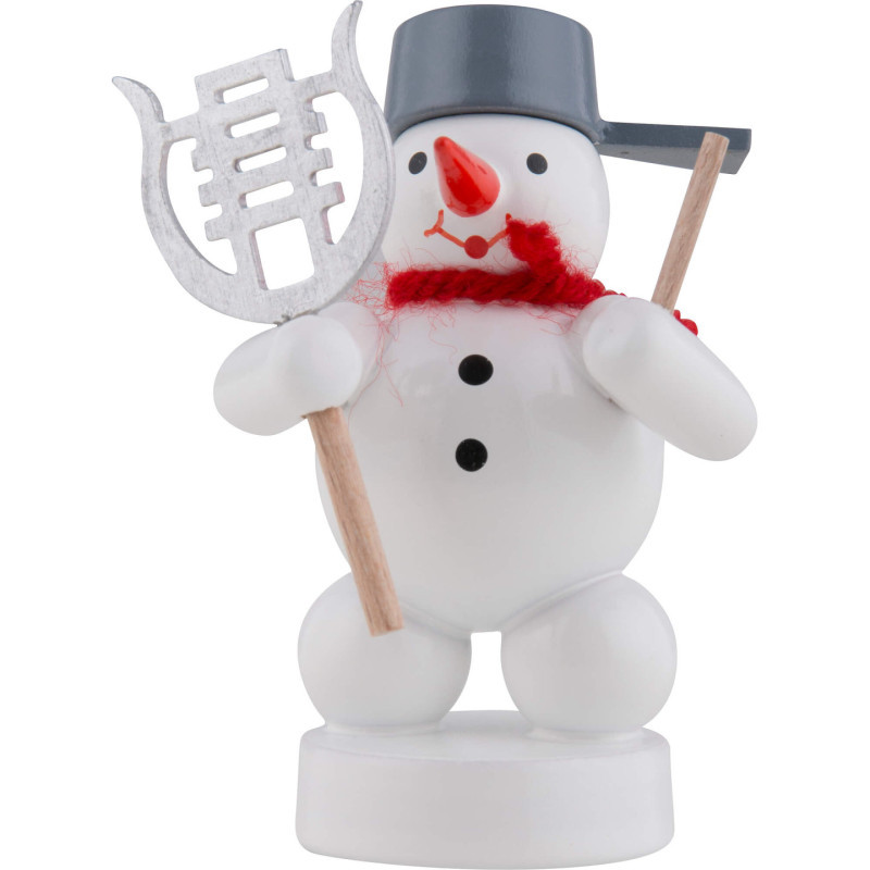 Snowman Musician with Lyre - 8 cm / 3 inch