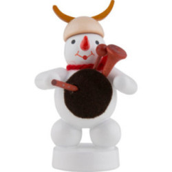 Schneemann Musikant mit Dudelsack - 8 cm