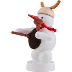 Schneemann Musikant mit Dudelsack - 8 cm
