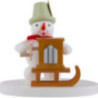 Schneemann Drehorgelspieler - 8 cm