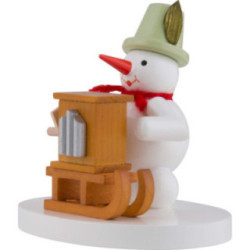 Schneemann Drehorgelspieler - 8 cm