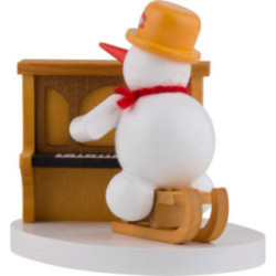 Schneemann Klavierspieler - 8 cm