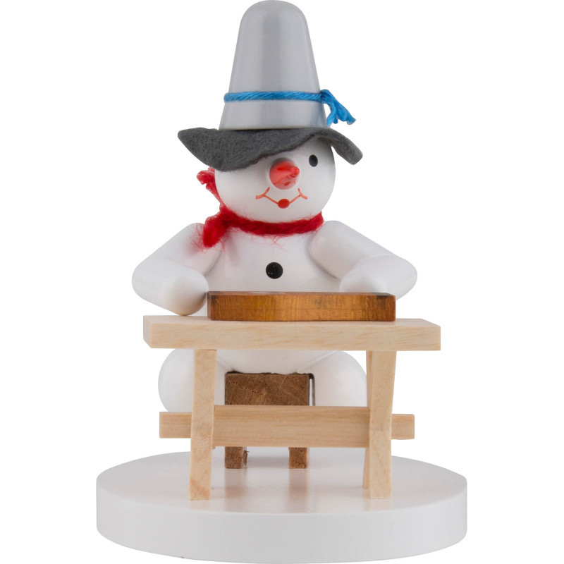 Schneemann Zitherspieler - 8 cm
