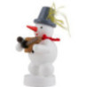 Snowman Musician with Symphonia - 8 cm / 3 inch