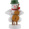 Schneemann Musikant mit Cello - 8 cm