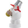 Schneemann Musikant mit Brummtopf - 8 cm