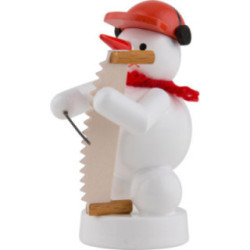 Snowman Musician with Musical Saw - 8 cm / 3 inch