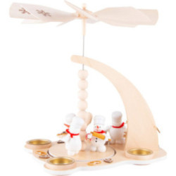 1-Tier Pyramid - Snowman Bakery with Smoking Oven - 27 cm / 10.6 inch