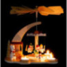 1-Tier Pyramid Snowman Carousel - 28 cm / 11 inch