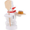 Schneemann Bäcker mit Brotschieber und Kuchen - 8 cm